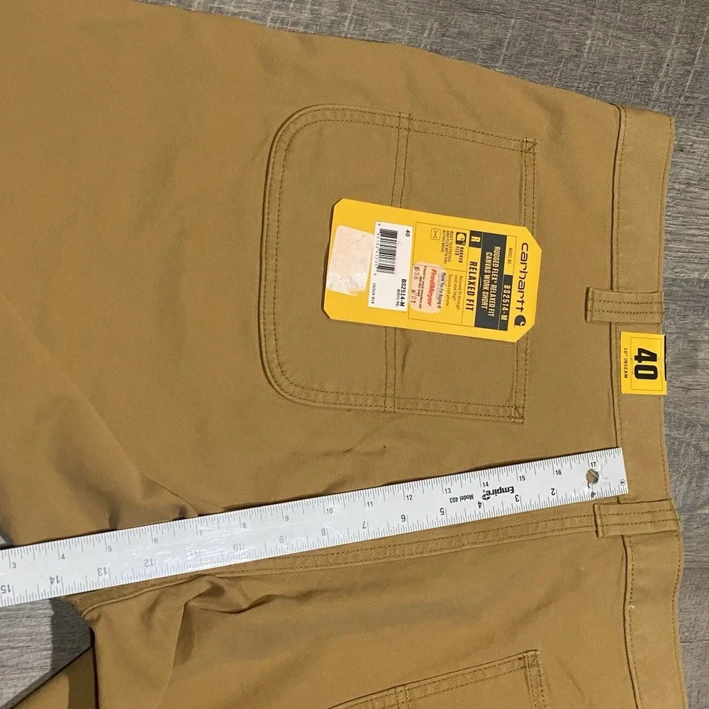 Carhartt Work Shorts Rugged Flex Canvas Men's 40 Brown Relaxed Fit 10" New - Picture 4 of 8